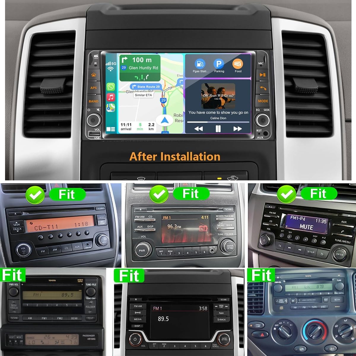 64GB CarPlay Android 13 Car Stereo Radio GPS Navi For Scion 2003-2016 Plug Play