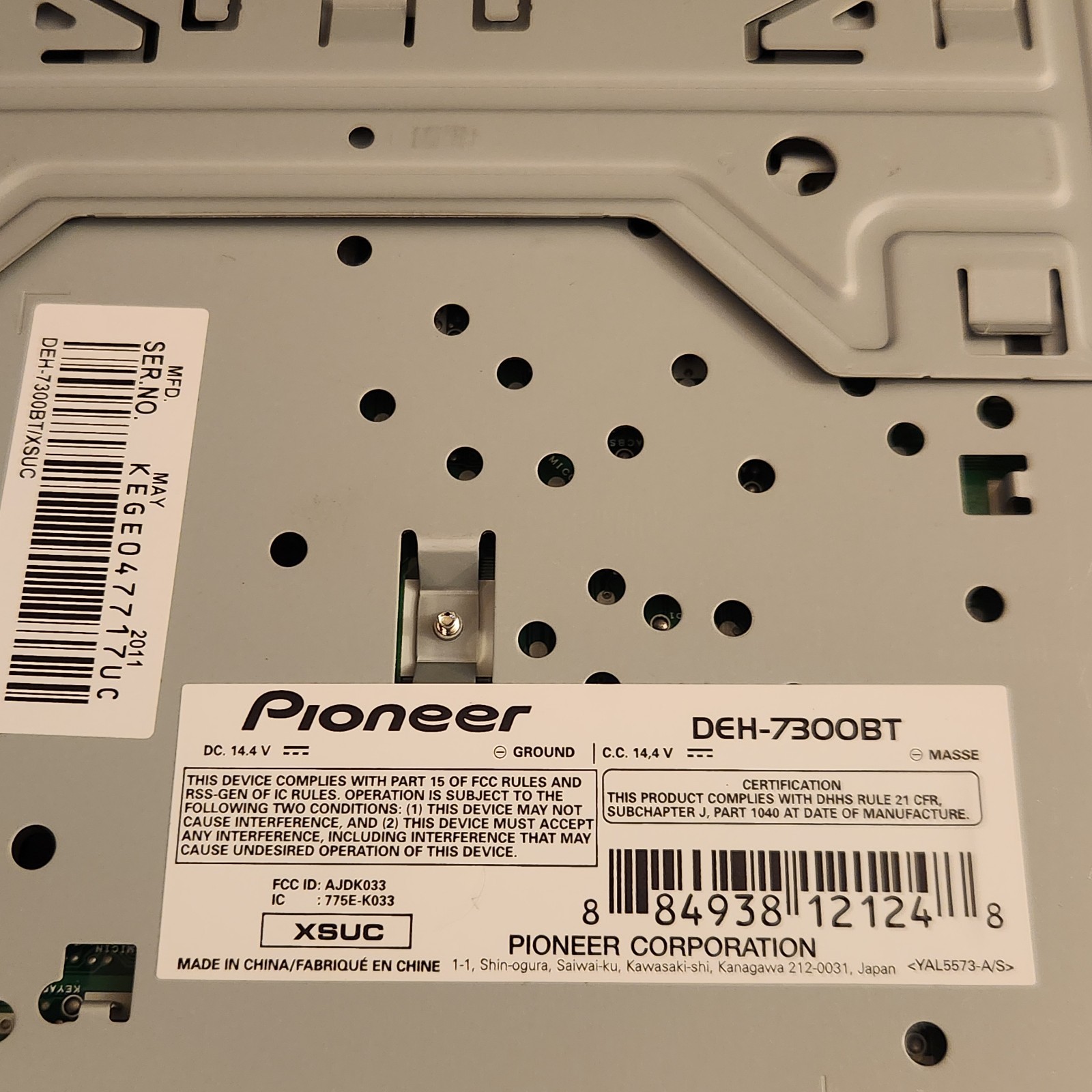 Pioneer Deh-7300bt Car Stereo CD Player Receiver Deck Nos