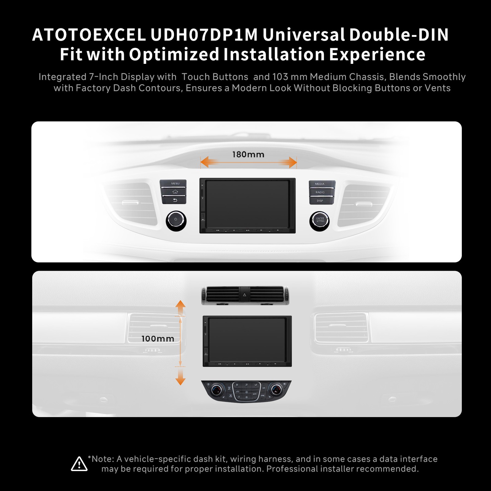 ATOTO S8 Ultra 7IN Double DIN Android Car Stereo – 4+64G w/ 400W Audio Amplifier