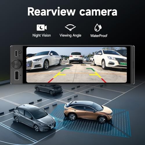 Single Din Car Stereo, 6.28 Inch Wireless CarPlay&Android Auto Single Din