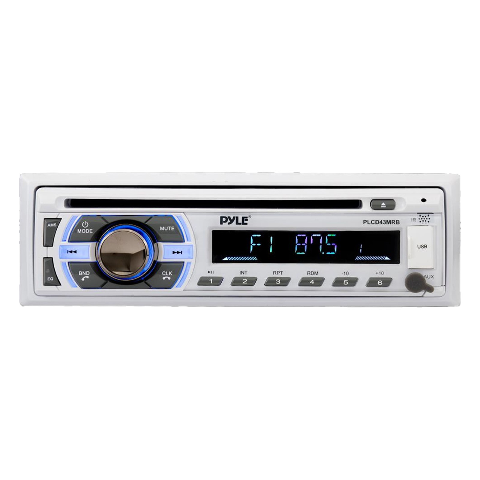 Pyle PLCDBT65 Single Din CD Player Bluetooth Enabled MP3 USB/AUX Marine Receiver