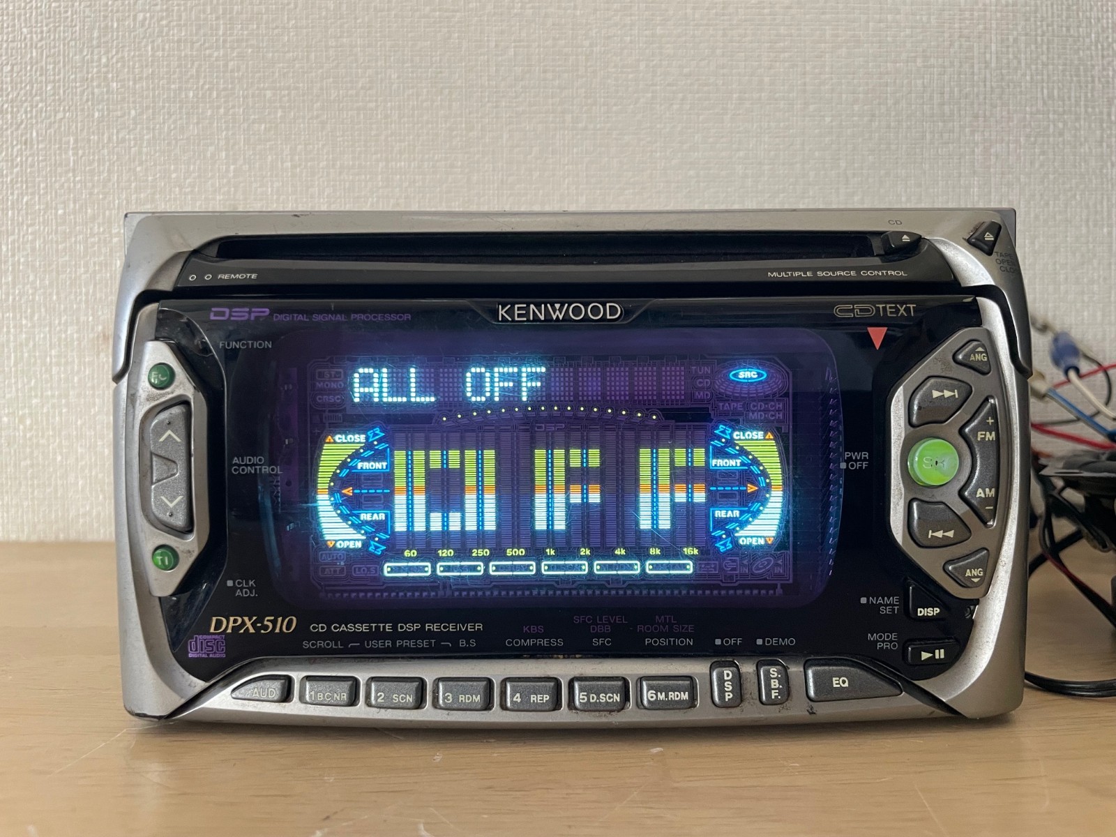 Kenwood DPX-510 2DIN Car Audio CD Cassette Tuner Bluetooth Player Tested Working