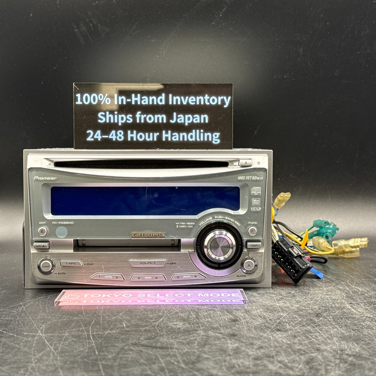 Pioneer Carrozzeria FH-P055MD Car Audio CD MD Bluetooth 2DIN Tested In Stock