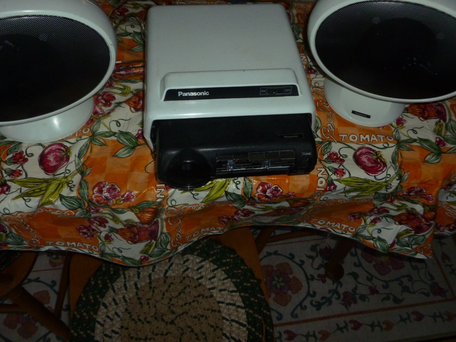 Rare Panasonic Space Age 8-Track Player Fm Stereo Home/Auto With Speakers