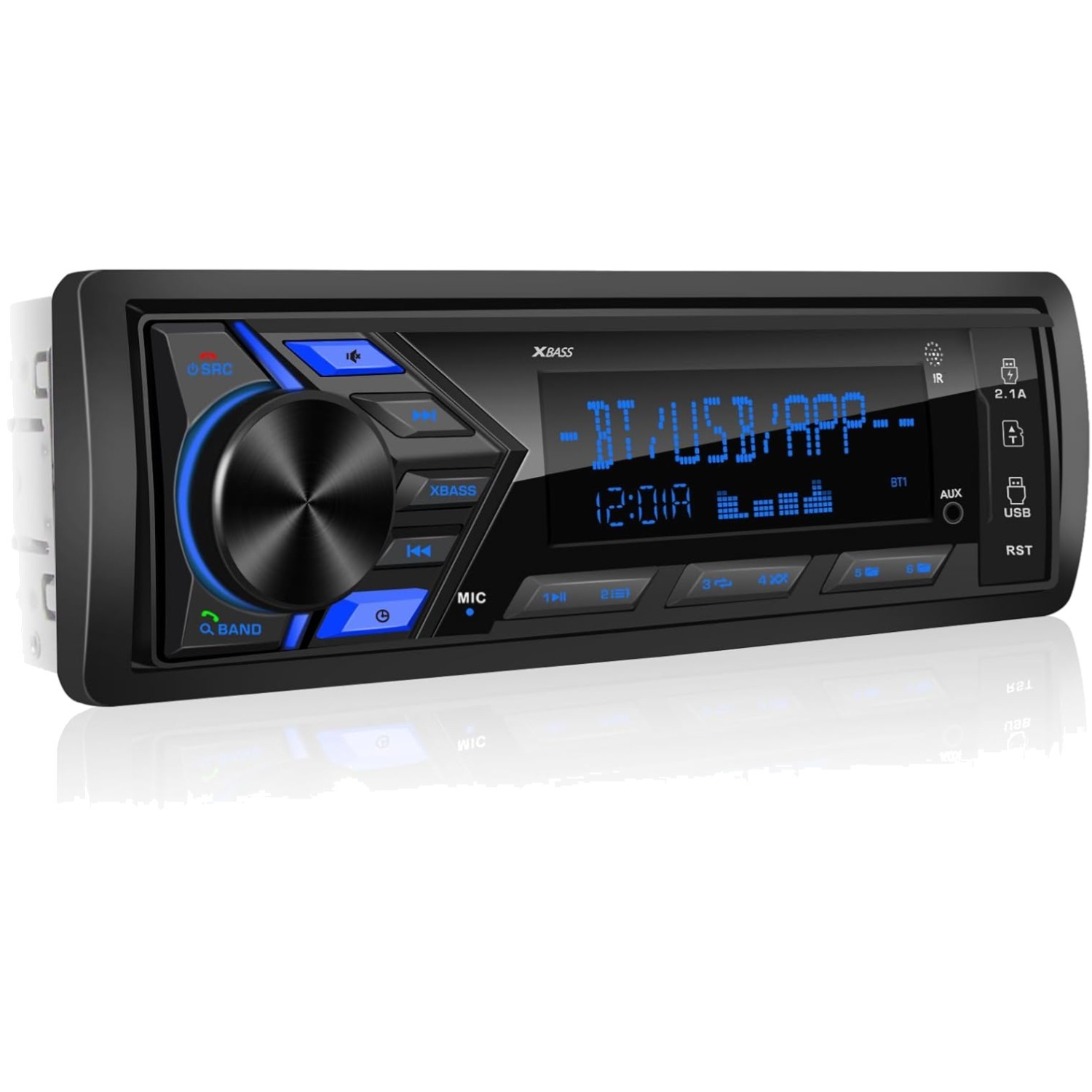 Bluetooth Car Stereo Receiver – Single DIN MP3 Player