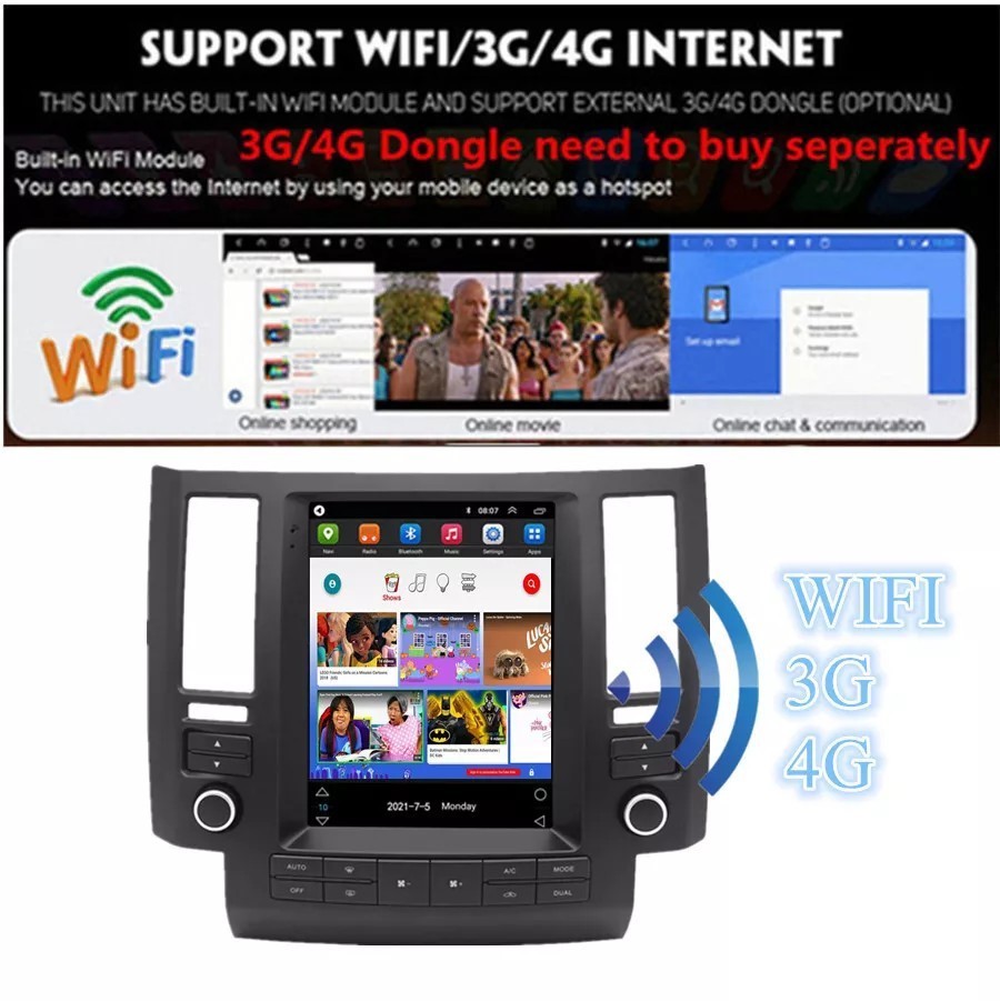 9.7″ For Infiniti FX35 FX45 2003-2006 Android CarPlay GPS 32GB Car Stereo