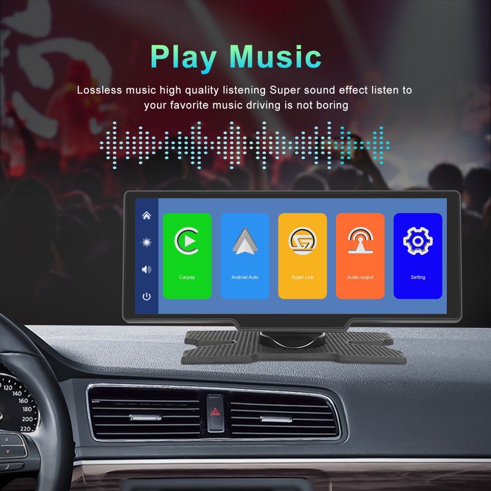 10.26″ Touch Screen Car Radio Apple CarPlay Android Auto Portable Stereo+Camera