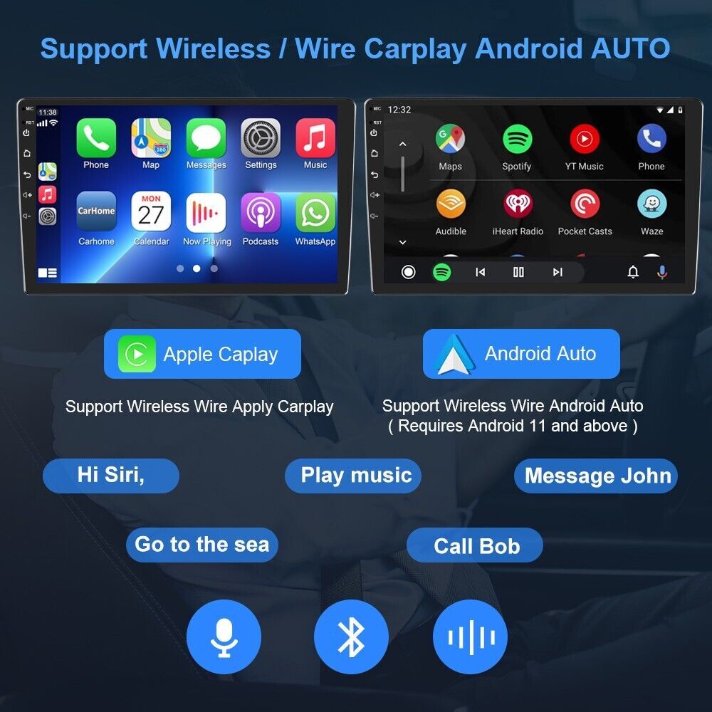 10inch Android 12 Car Stereo Apple Carplay Android Auto GPS WiFi 2Din Head Unit