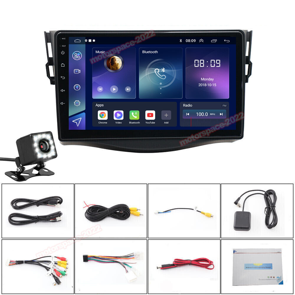 Apple Carplay For Toyota RAV4 2007-2012 Android 15 Car Stereo Radio GPS WIFI+Cam