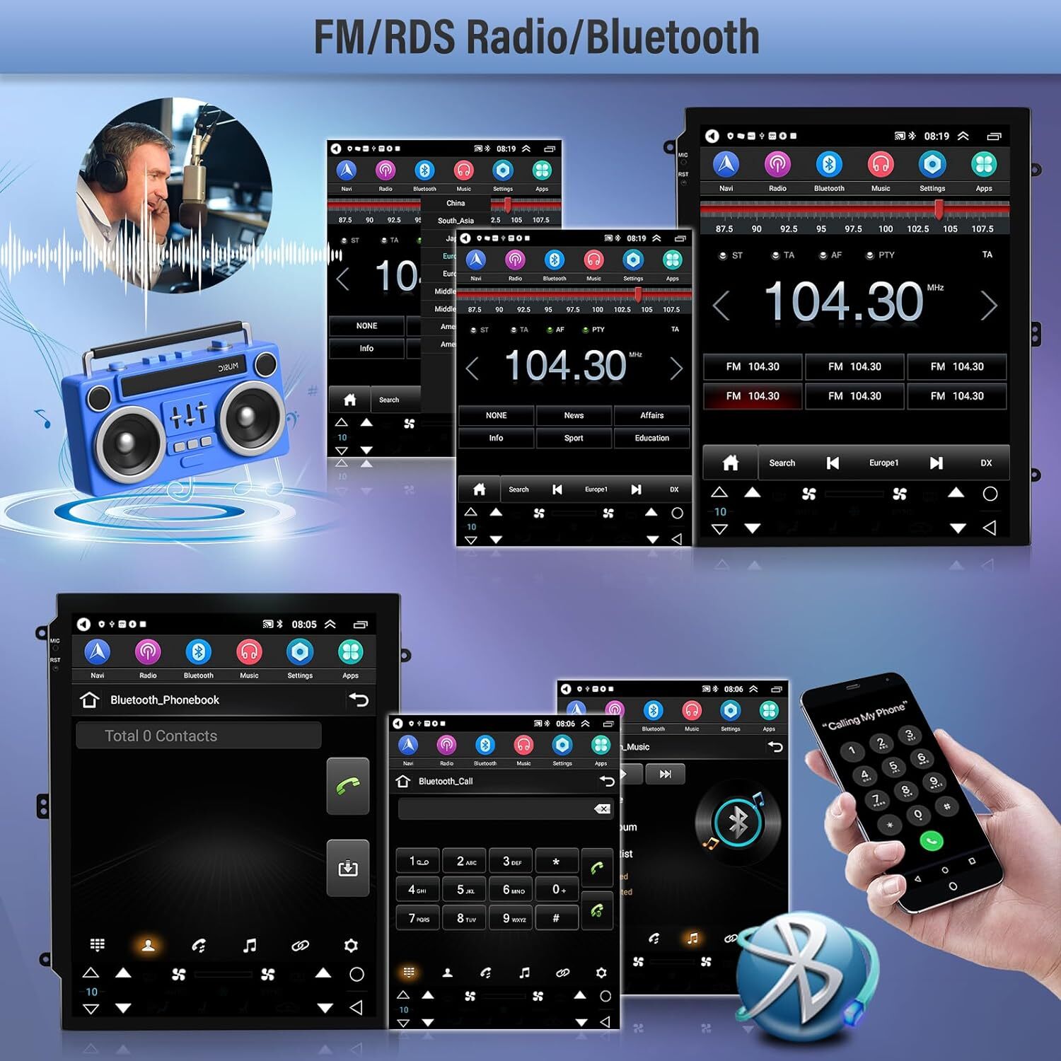 32GB Android 13.0 Carpaly Car Stereo Radio GPS Navi For Hyundai Sonata 2010-2015