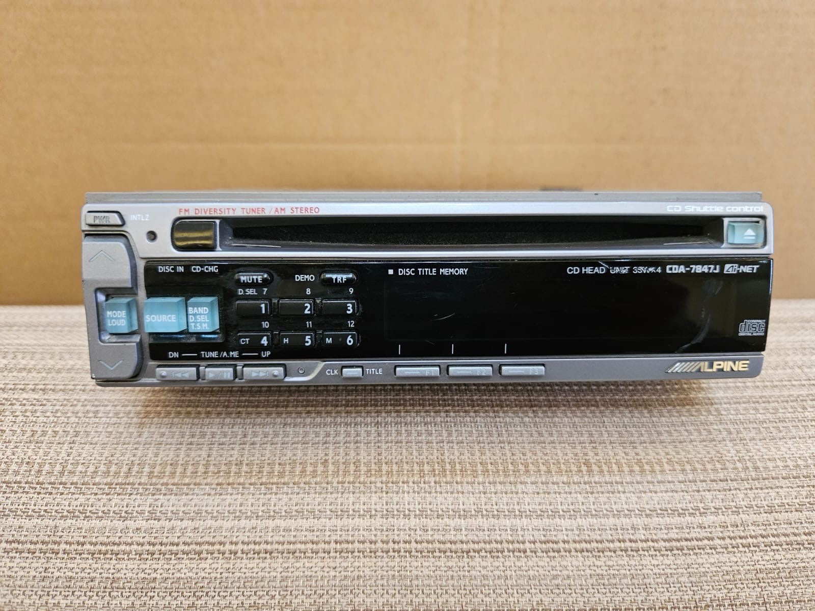 RARE VINTAGE ALPINE CDA-7847J HEAD UNIT RADIO CD PLAYER COPPER JAPAN *Tested *