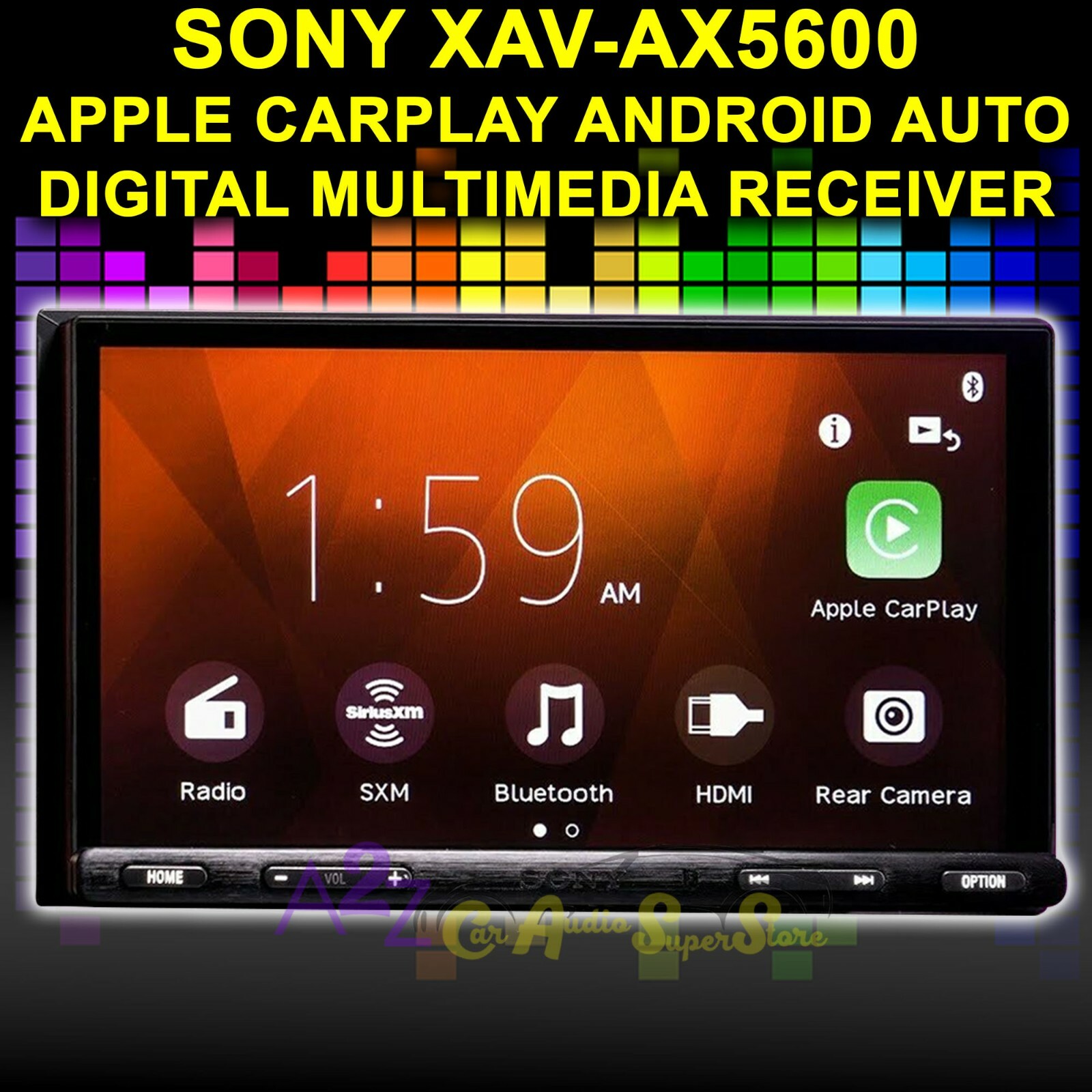 SONY XAV-AX5600 6.95 INCH DOUBLE DIN MEDIA WEBLINK APPLE CAR PLAY ANDROID AUTO