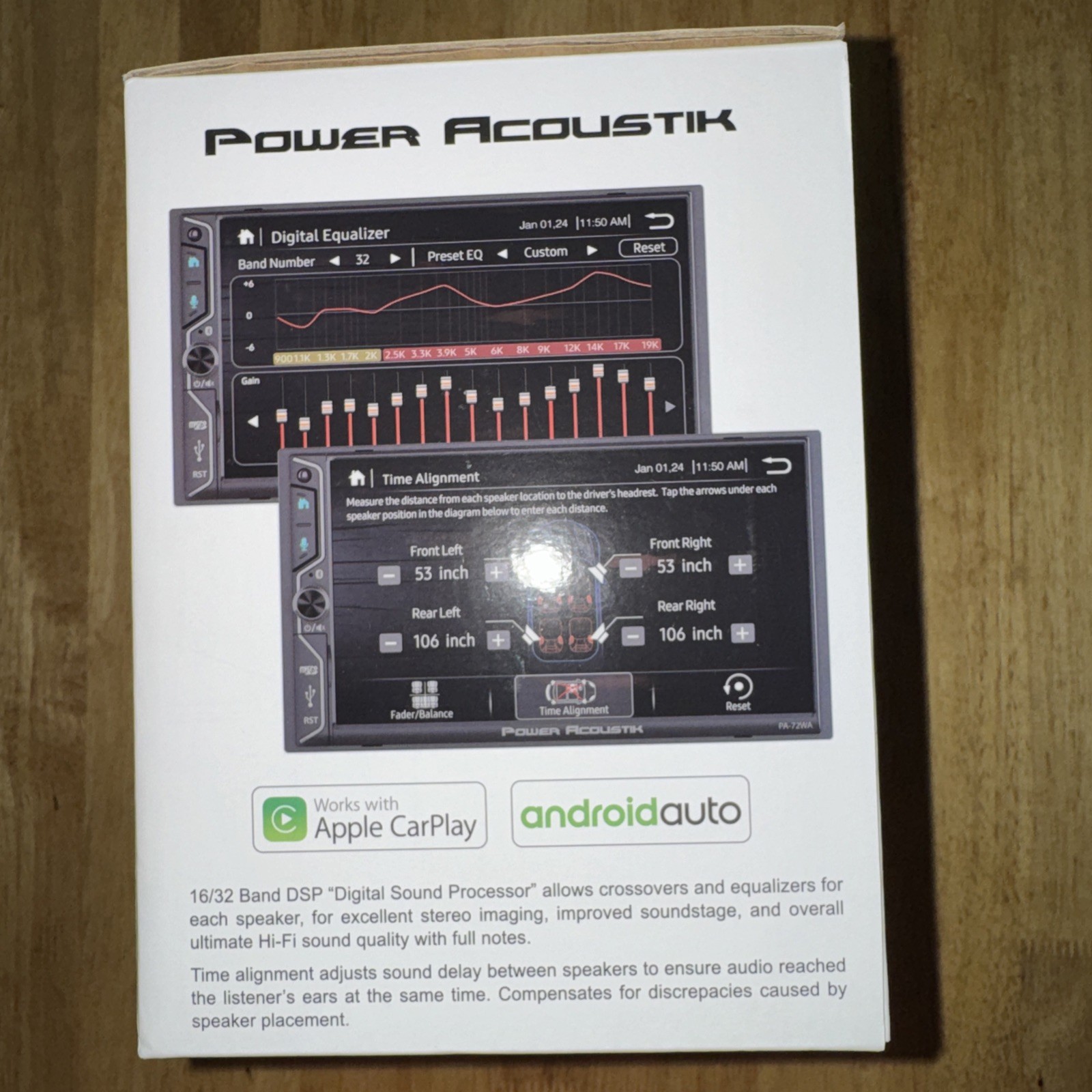 Power Acoustik PA-72WA 2-DIN Car Stereo Head Unit – 7” Touchscreen, Wireless App