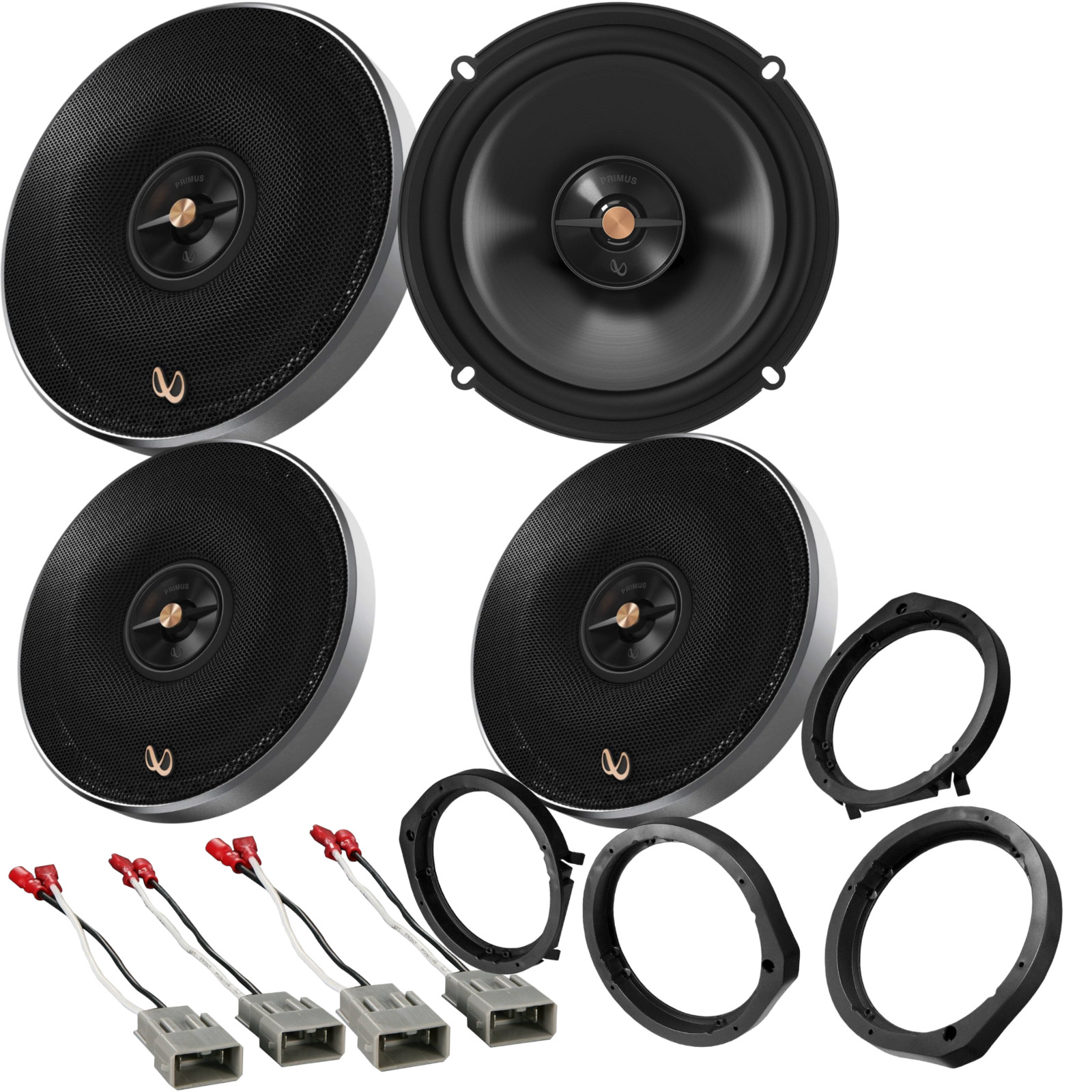4X Infinity Primus 6.5 inch Front & Rear Speaker for Honda Civic 2006-2021