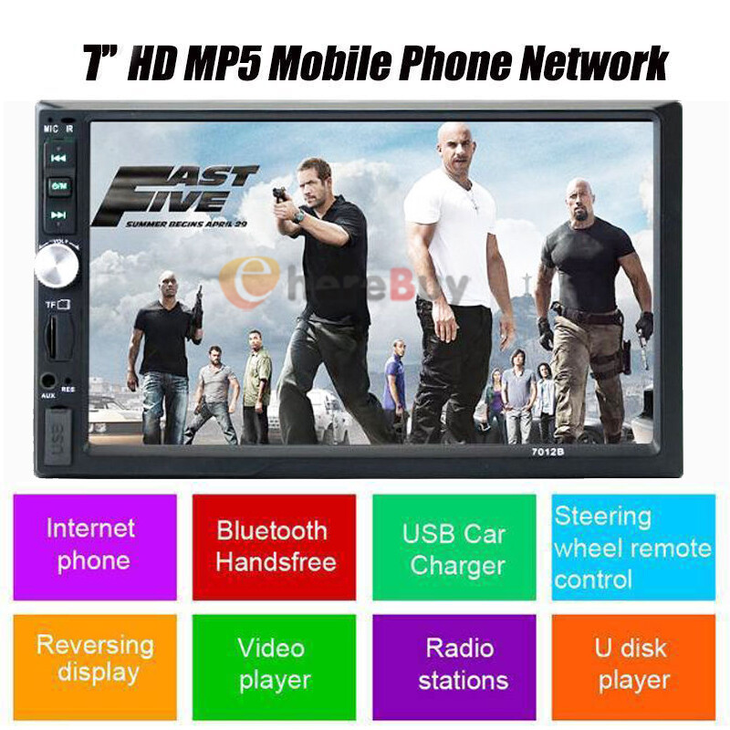Double 2 Din Car Stereo Radio 7″ Bluetooth USB AUX FM TF Touch Screen MP5 Player