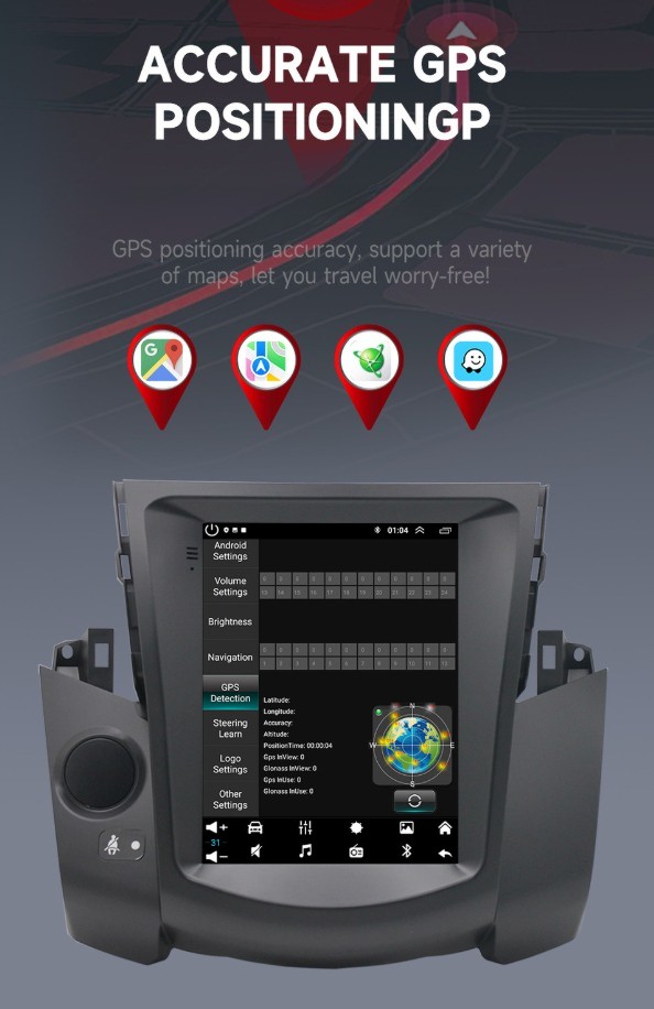 Tesla Screen Android 13 Car Radio GPS Player Stereo For Toyota RAV4 2008-2012 BT