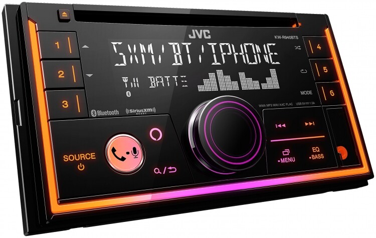 JVC KW-R940BTS 2-Din In-Dash Car Stereo CD Player w/Bluetooth/USB/iPhone/Sirius