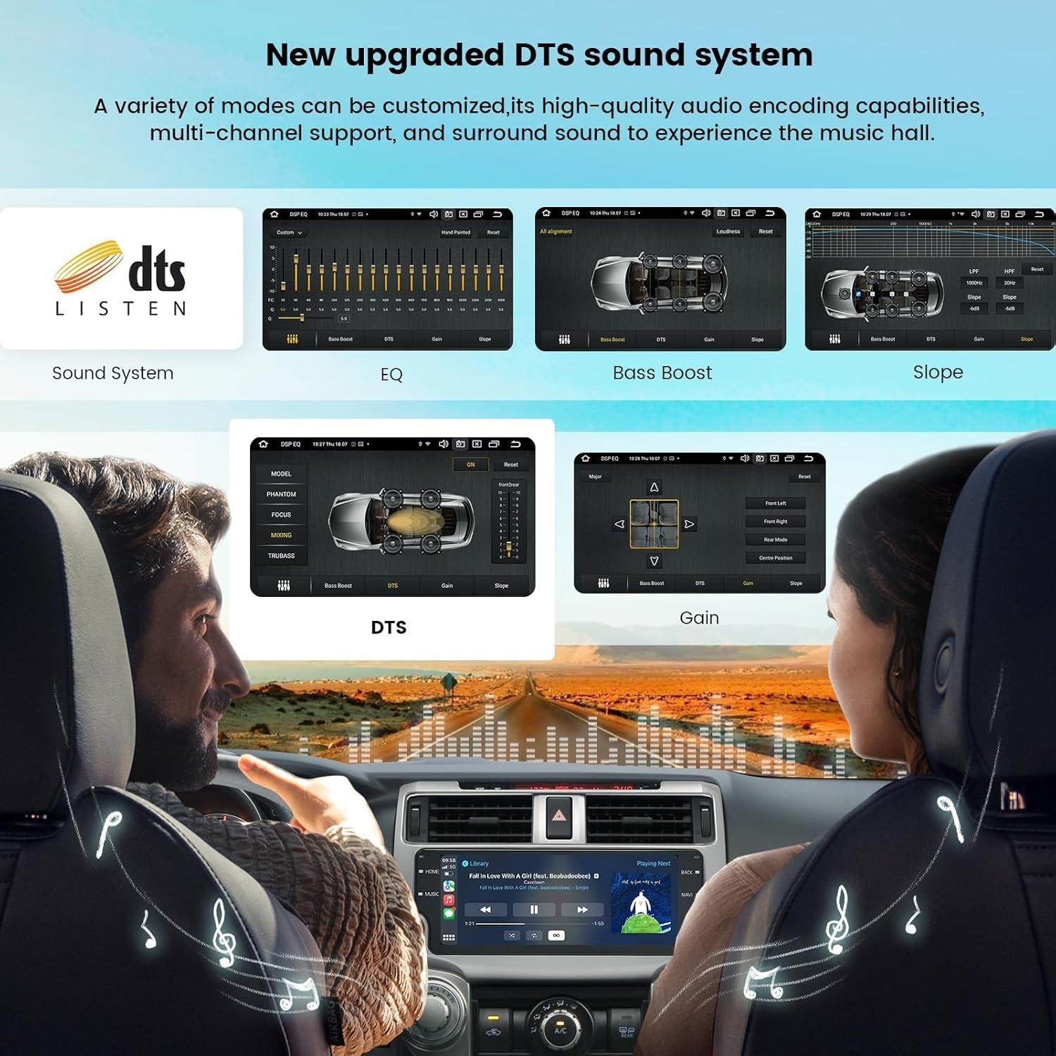 Roadanvi 2K 10.25″ Car Stereo for Toyota 4Runner 2010-2019 Apple Carplay Radio