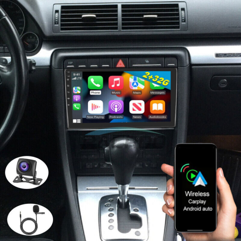 For Audi A4 2000-2009 Android 12 Car Stereo Radio GPS Navi Wifi USB FM Player