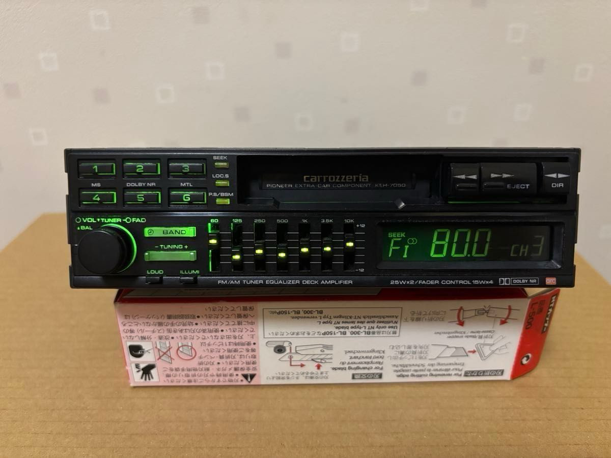 Pioneer Carrozzeria KEH-7050 1DIN Car Audio Cassette Player Equalizer Tested