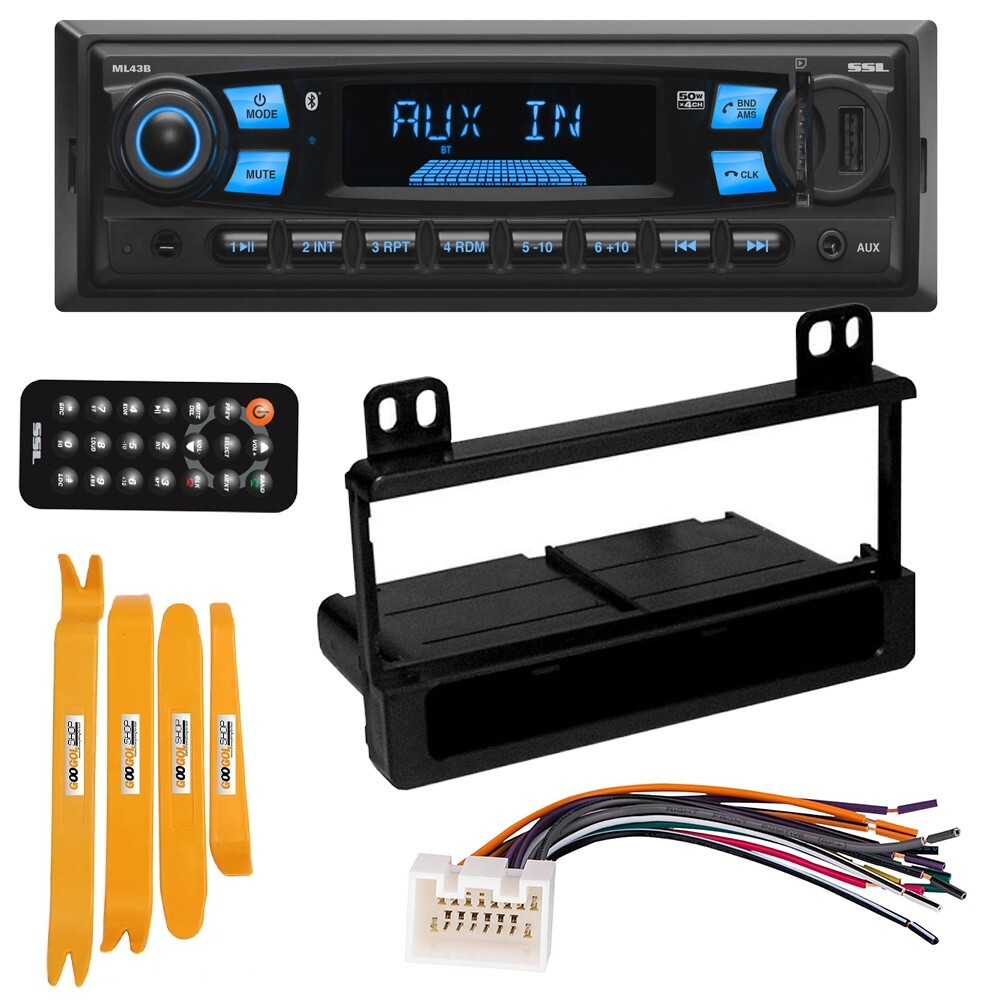 NEW Bluetooth Car Stereo MP3/USB AM/FM Radio Install kit for 1999-04 Ford F-250