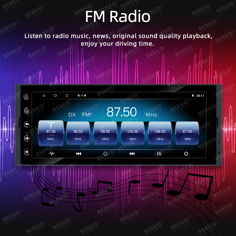 Andriod 12.0 1Din GPS CarPlay Wifi 2+32G Car Radio Stereo Touch Screen Bluetooth