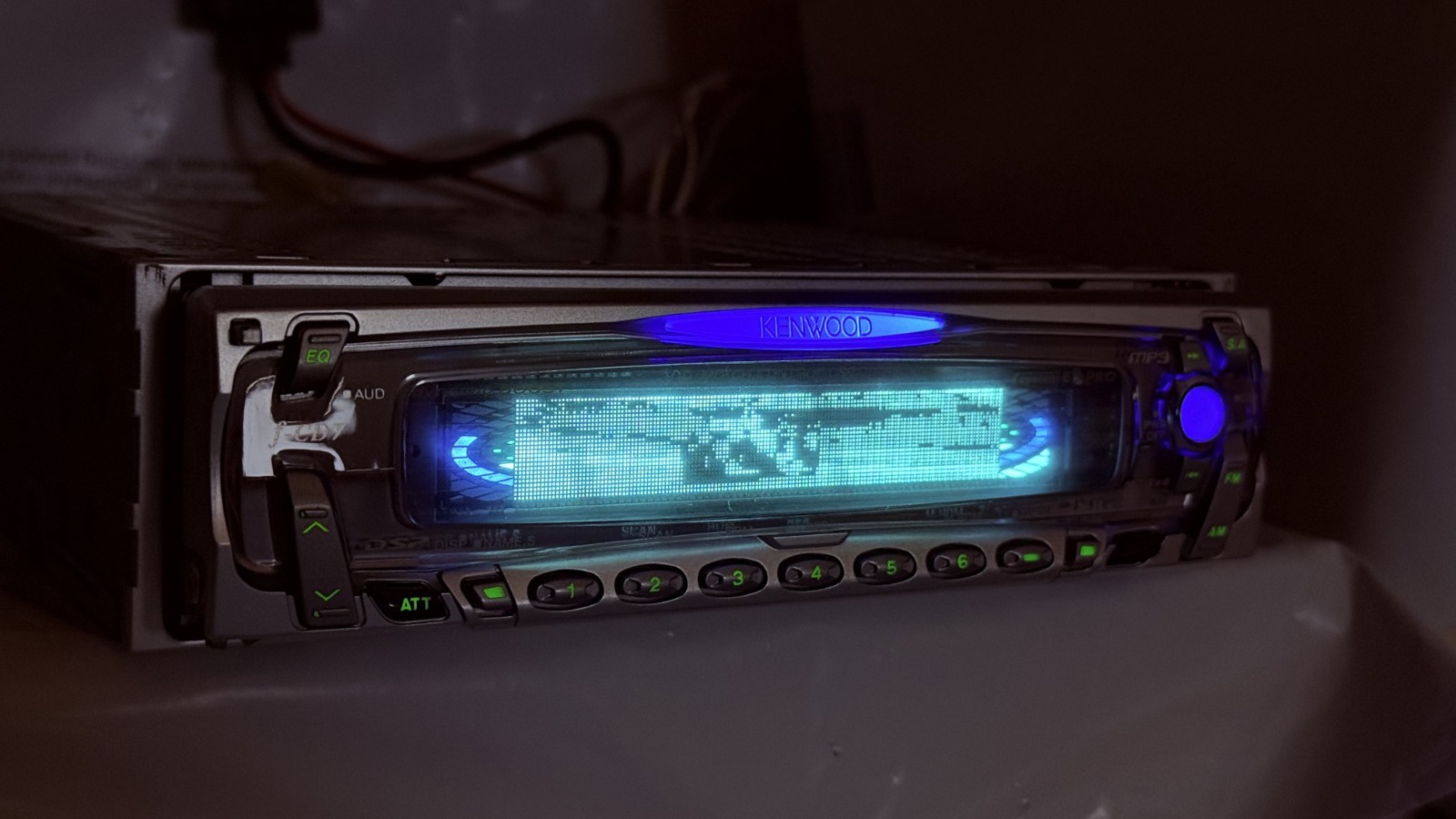 Kenwood f-CD7 JDM Car CD Player Receiver Japan w/ External Bluetooth Tested