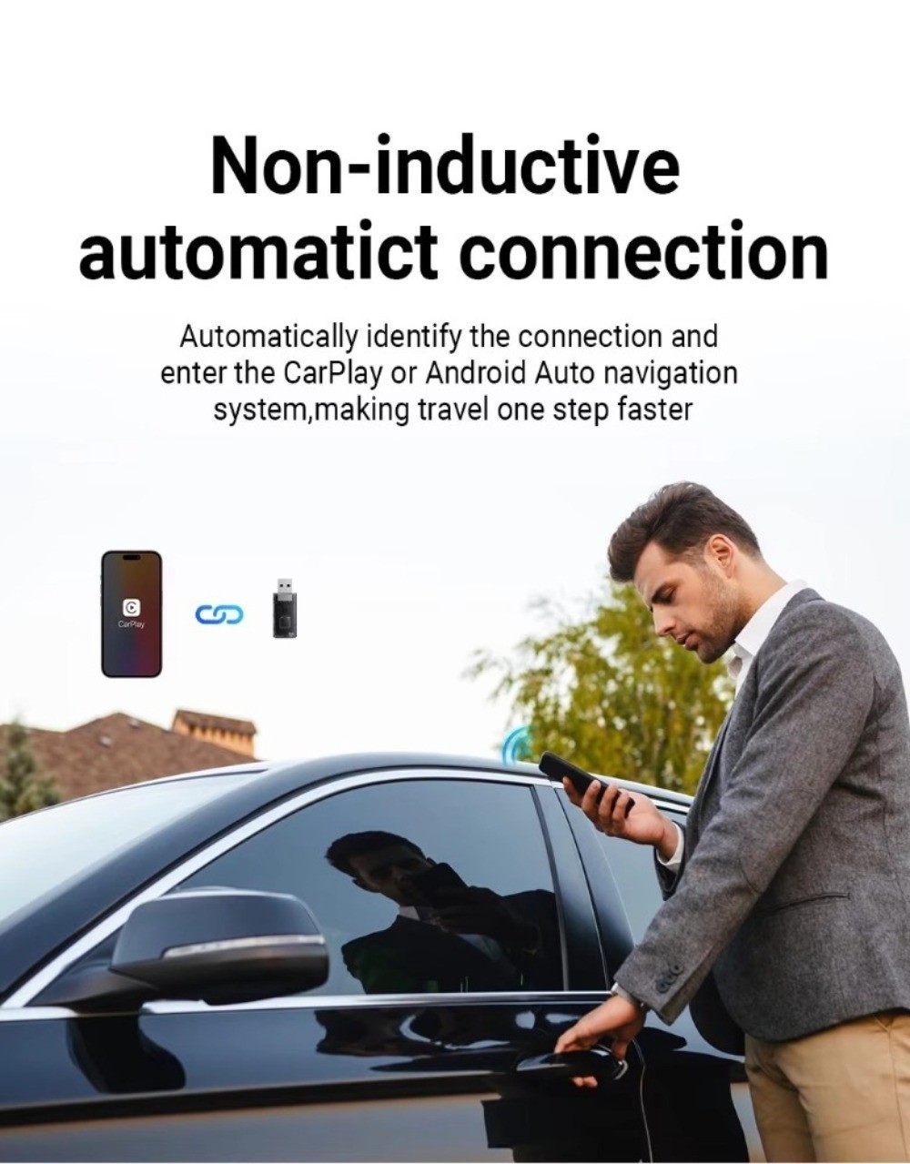 Wireless android auto Adapter For android Wireless android Dongle Plug Car Radio