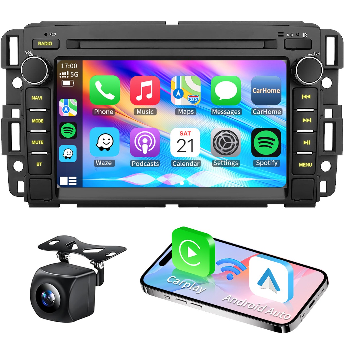 4+64G Android 15 Car Stereo Radio Wifi CarPlay GPS For Chevy Impala 2006-2013