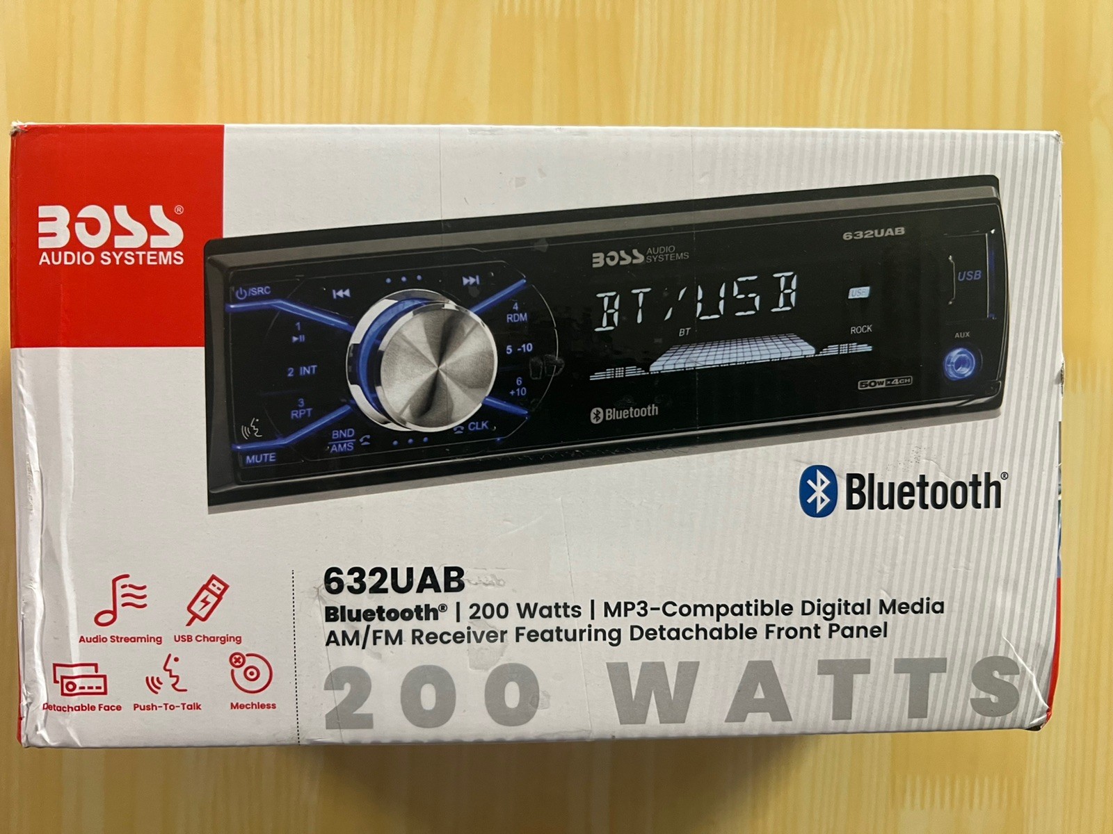 BOSS Audio Systems 632UAB Car Stereo – Single Din, Bluetooth, No CD DVD Black