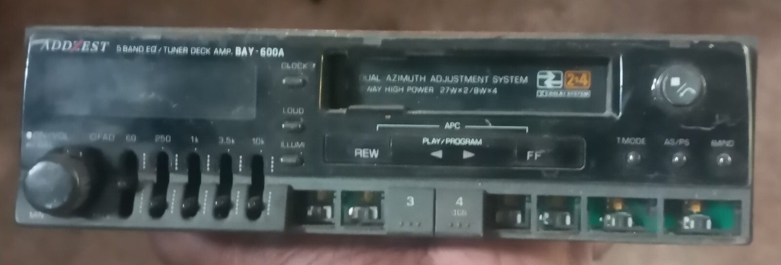Clarion Addzest BAY-600A Cassette Tuner Graphic Equalizer old school Rare JDM