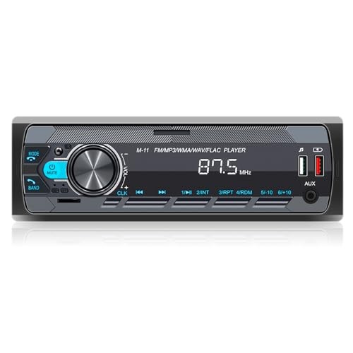Single Din Car Stereo with Bluetooth 5.0 Hands Free Calling Voice Control P1