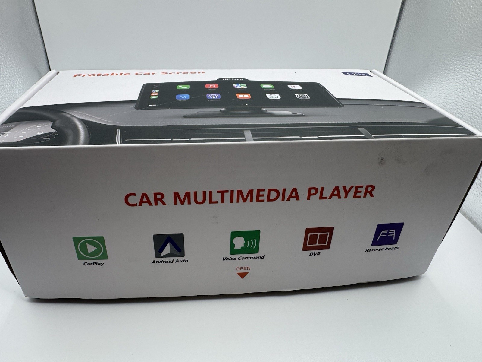 10″Portable Wireless CarPlay Car Stereo Android Auto Multimedia Bluetooth Player