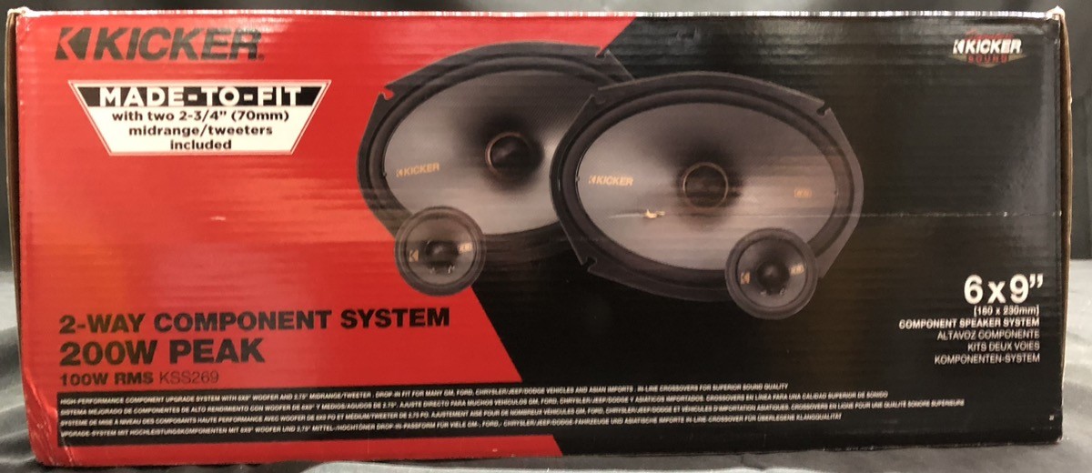 Kicker 51KSS269 6″x9″ 4Ohm 2-Way Component System 200W Peak 100W RMS (CLN071741)