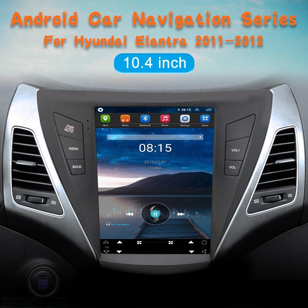 8+256G For Hyundai Elantra 2011-2012 Car GPS Player Stereo Radio Tesla Screen FM