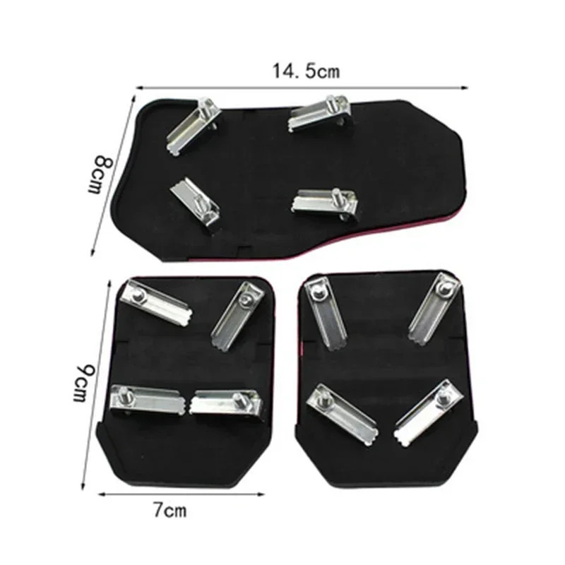 Aluminum Car Pedal Cover Set Automatic Manual Transmission Gas Foot Covers in Re
