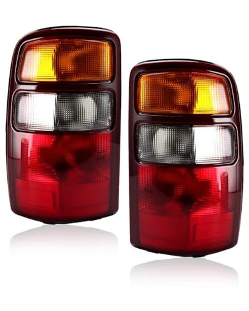 Rear Brake Tail Lights Compatible With 2000-2006 Chevy Tahoe Suburban Red Edge