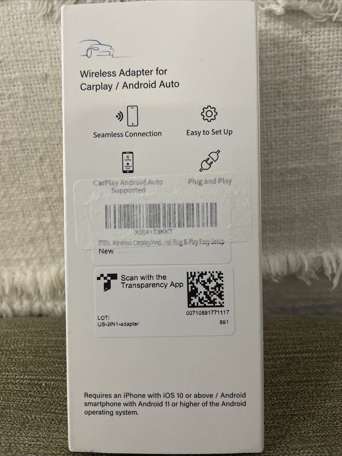 2-in-1 Wireless CarPlay Adapter & Android Auto 2024 Upgrade Dongle.