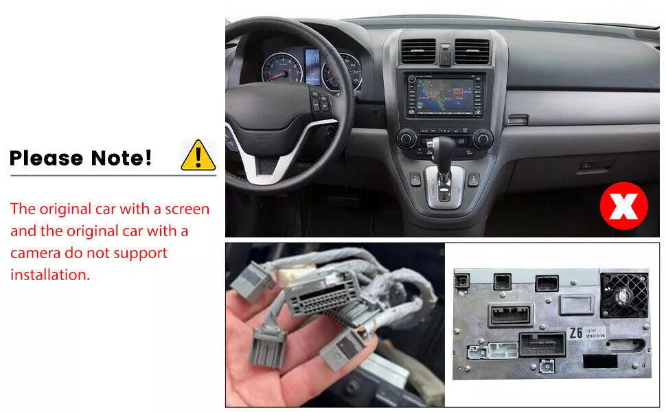 For Honda CRV CR-V 2007-2011 Android 13 Car Stereo Bluetooth Radio WIFI RDS CAM