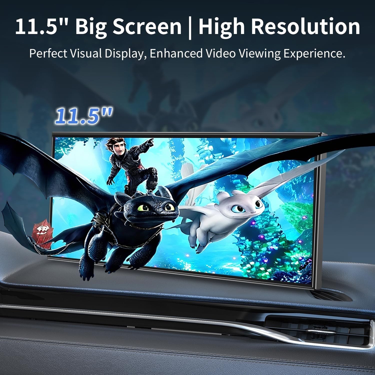 11.5” Wireless CarPlay & Android Auto Touch Screen, 1080p, GPS, Bluetooth, Backu