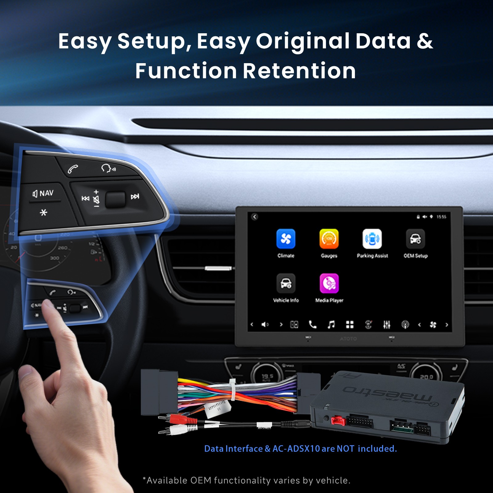 ATOTO 9″ X10 Double 2DIN ChatGPT Car Stereo GPS Radio QLED Touchscreen Android13