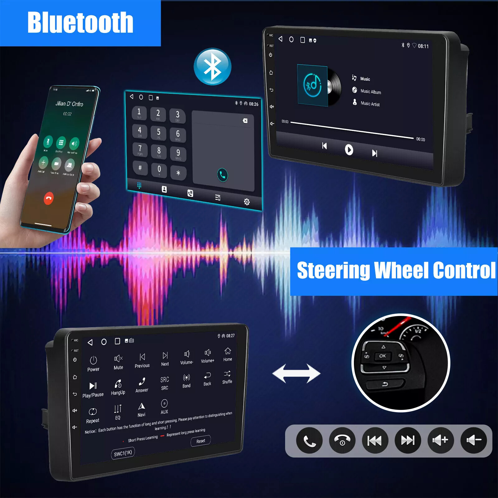 For 2011-2016 Dodge Grand Caravan Apple Carplay Car Radio Android GPS FM Stereo