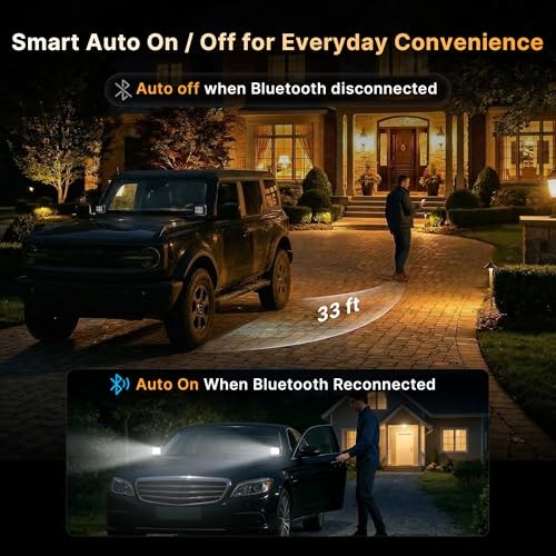 LED Pod Lights 18W Flood Beam, Smart App Controlled Off Road Driving 4 Inch