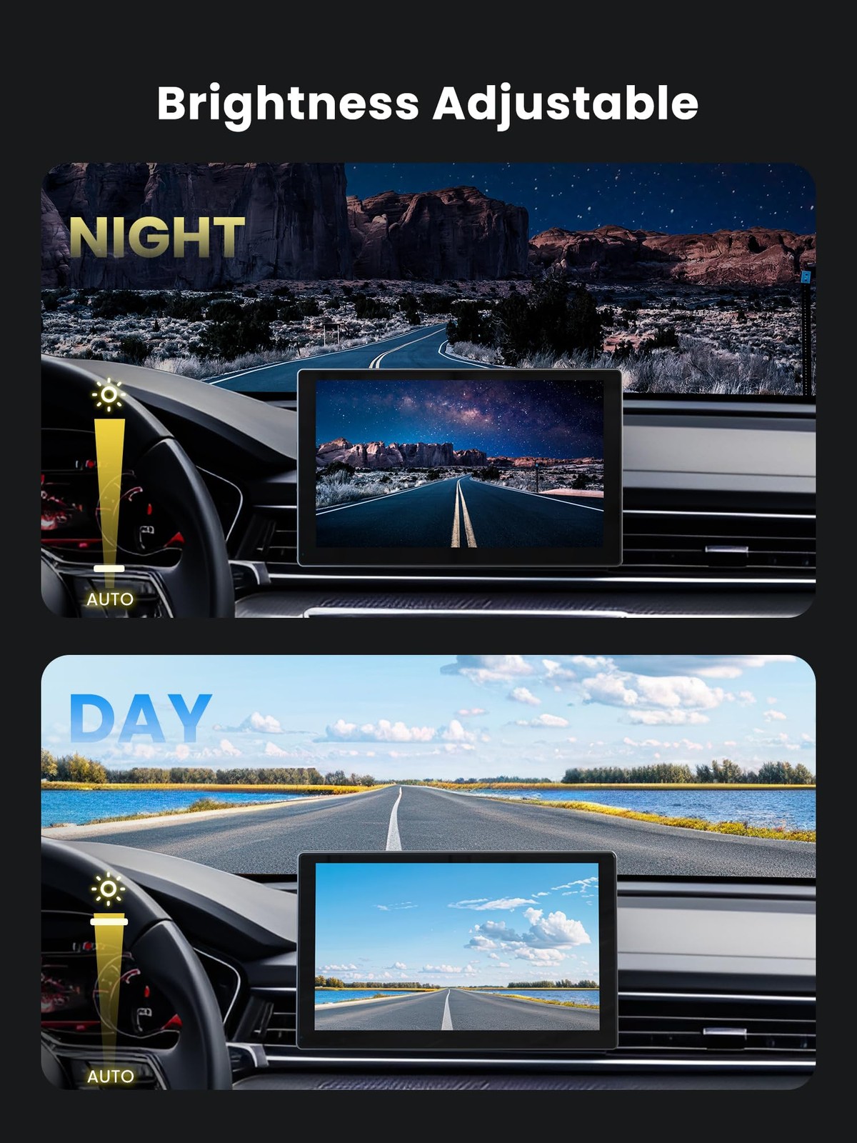 9″ Wireless Apple Carplay Screen for Car, Portable Car Play Screen for Car & …