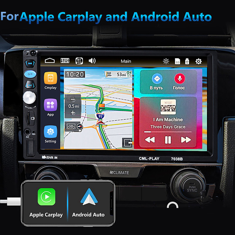 2 Din 7″ HD Touch Screen Autoradio MP5 Stereo Multimedia Audio Player + Camera