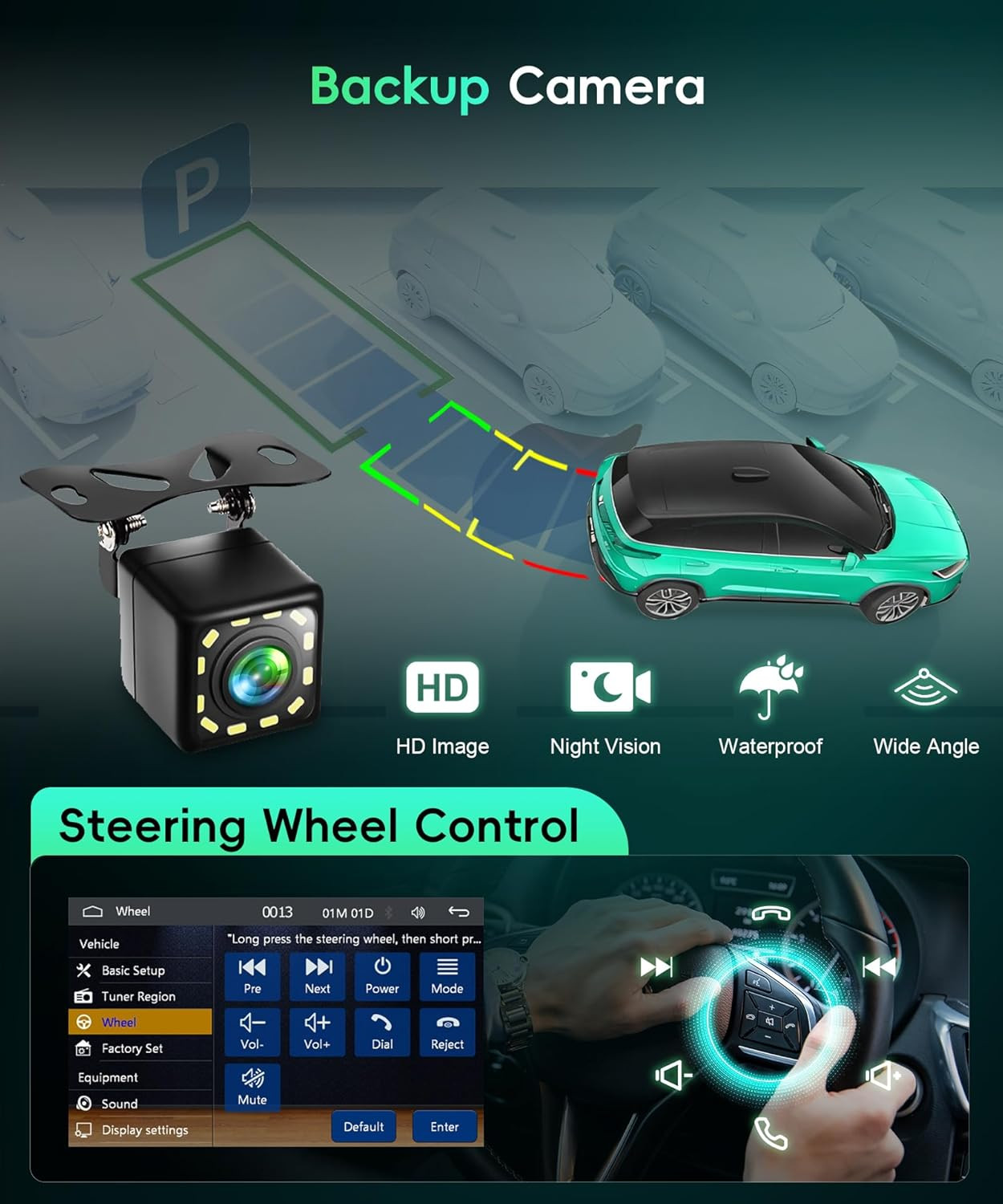 Car Stereo Single Din with Apple Carplay, Android Auto, 4-Inch IPS Touch Screen