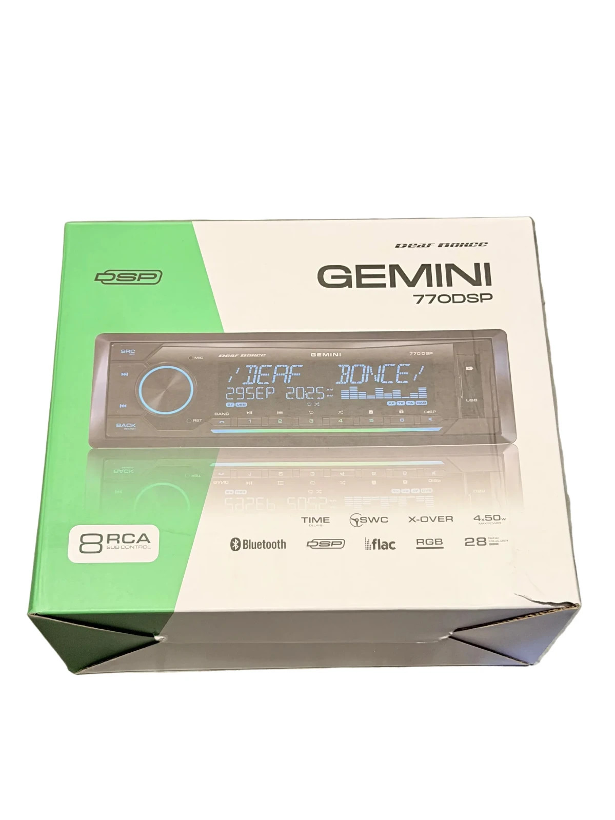 Deaf Bonce GEMINI 770DSP 1-DIN Bluetooth Digital Media Receiver w/ Built-in DSP