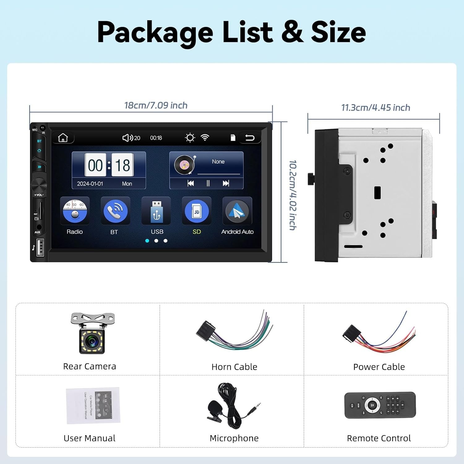 UNITOPSCI 2026 Wireless Apple CarPlay Car Stereo,Wireless Android