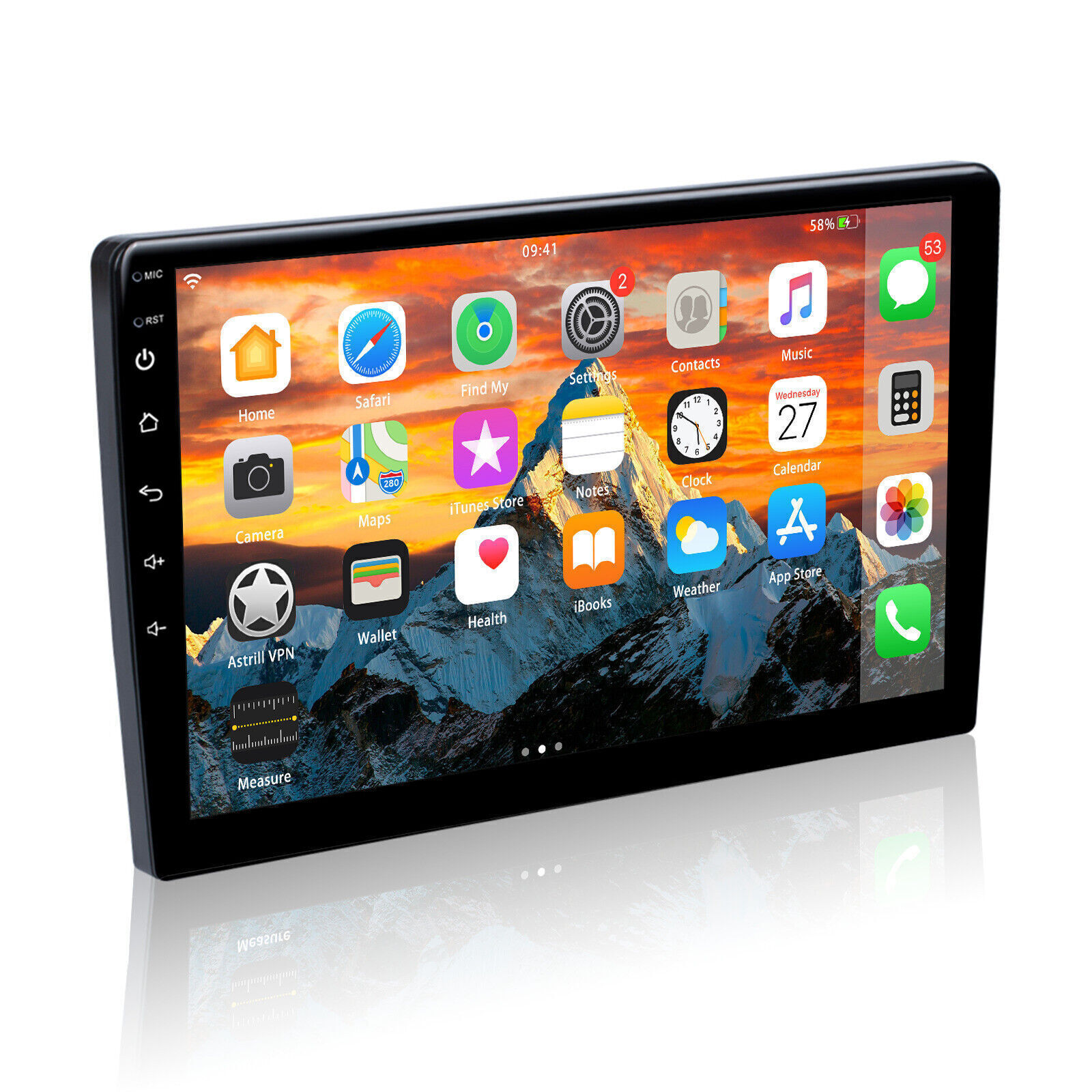 2 DIN Android 13 Head Unit Car Stereo CarPlay/Auto Radio Navi WIFI GPS Bluetooth