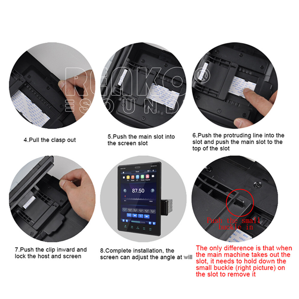 Removable 1DIN 9.5″ Touch Car Stereo FM Radio Bluetooth Apple Carplay MP5 Player